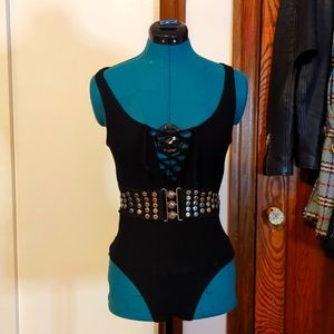 Knit Lace Up Bodysuit